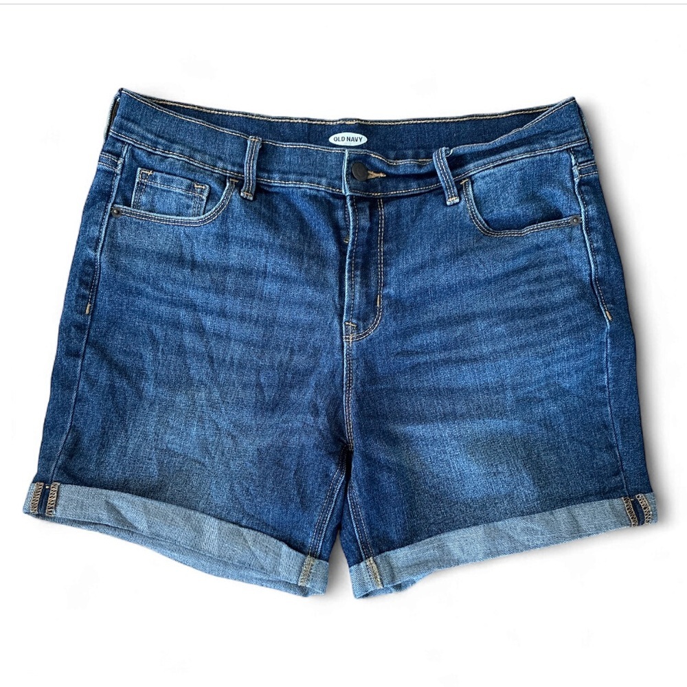Old Navy Blue Jean Shorts with Cuffed Hems size 10